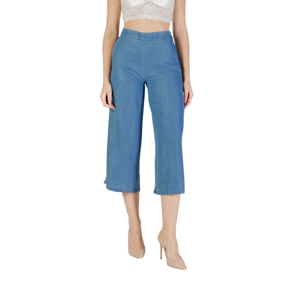 Blue Lyocell Cropped Pant Only