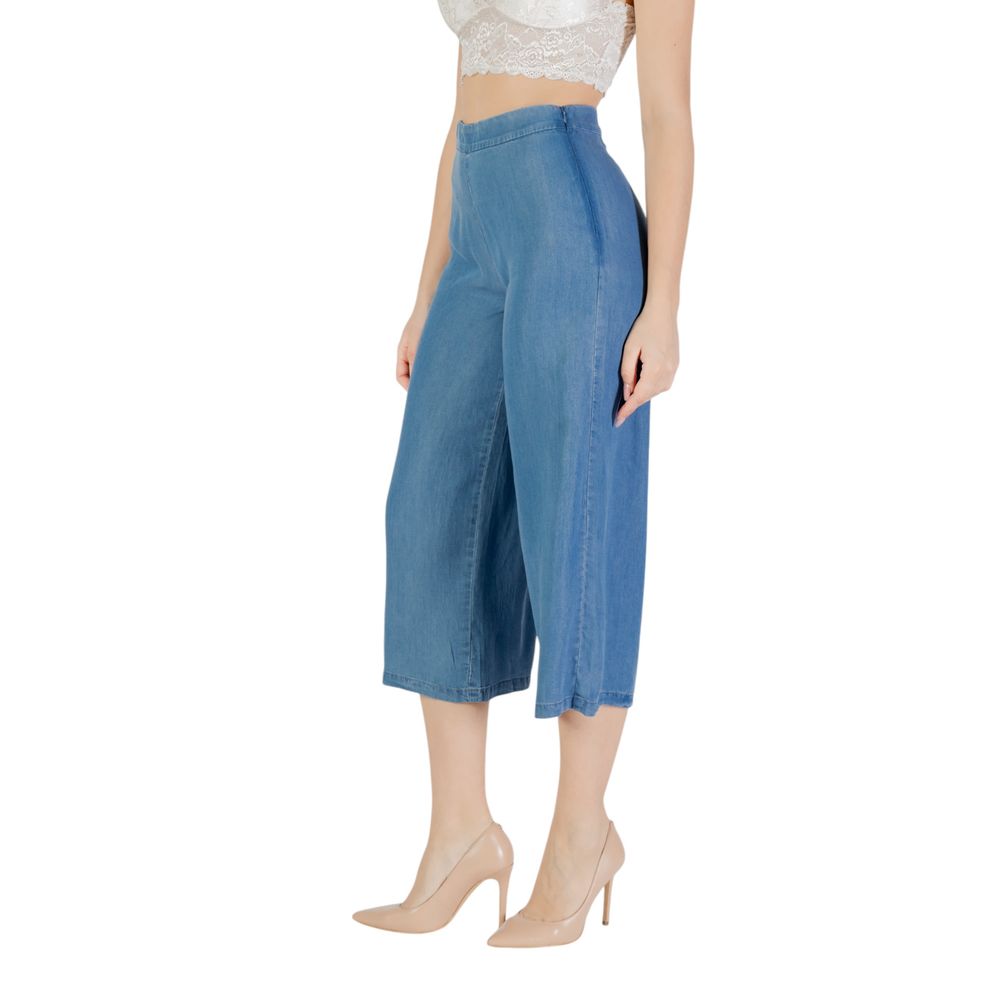 Blue Lyocell Cropped Pant Only