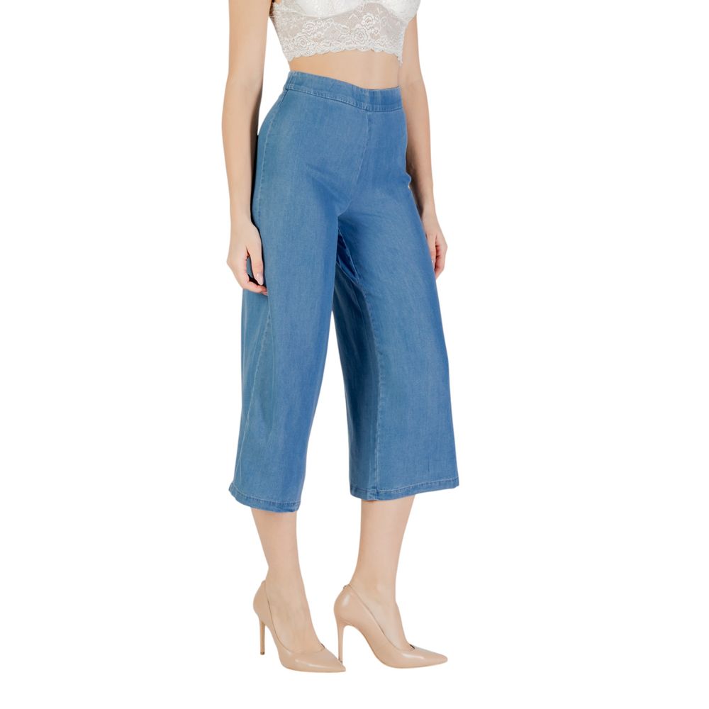 Blue Lyocell Cropped Pant Only
