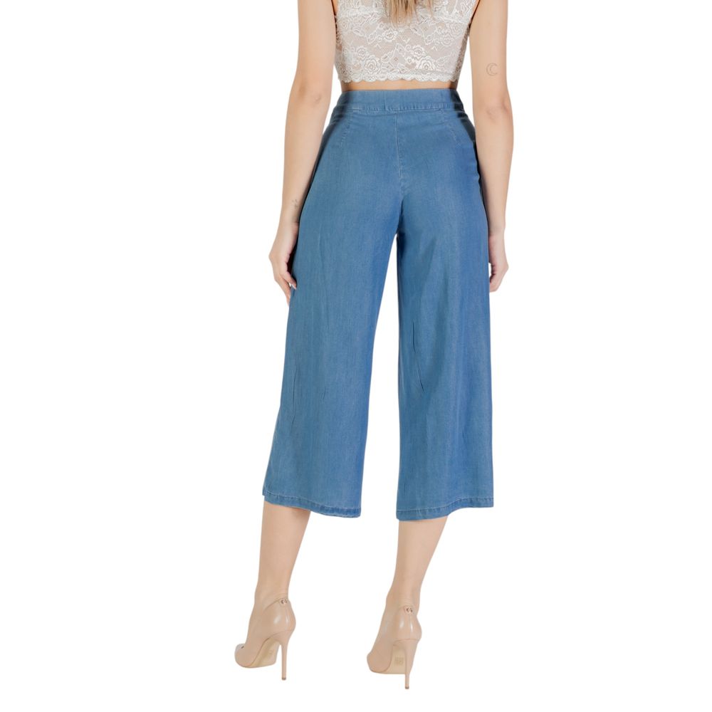 Blue Lyocell Cropped Pant Only