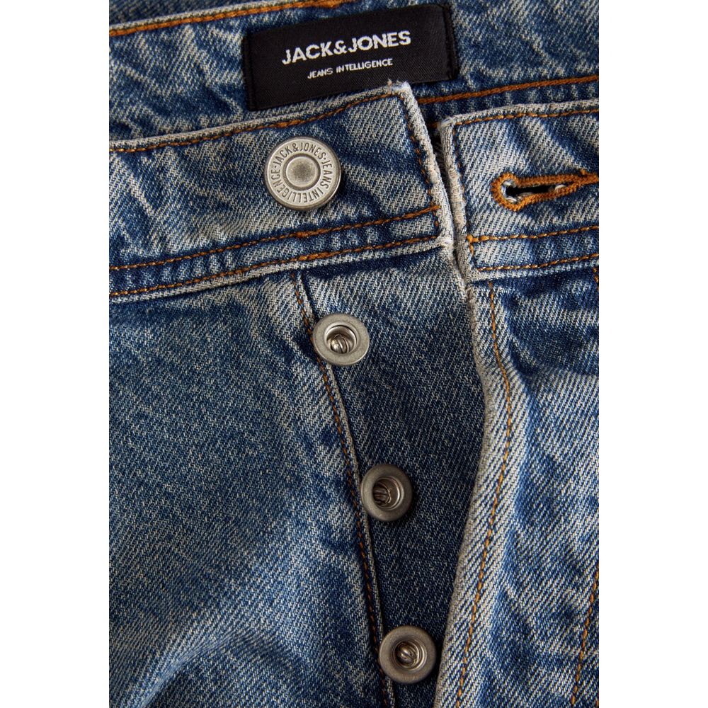 Blue Cotton Relaxed Fit Jean Jack Jones