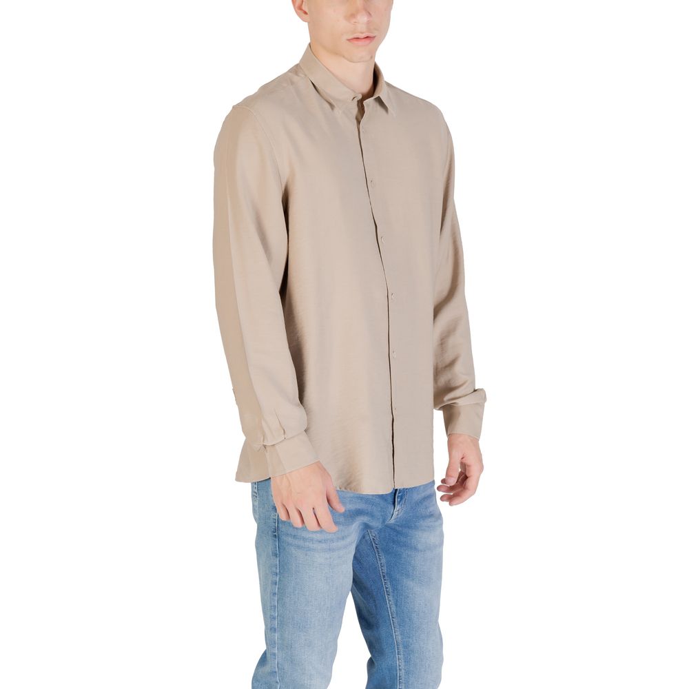 Beige Viscose Shirt Antony Morato