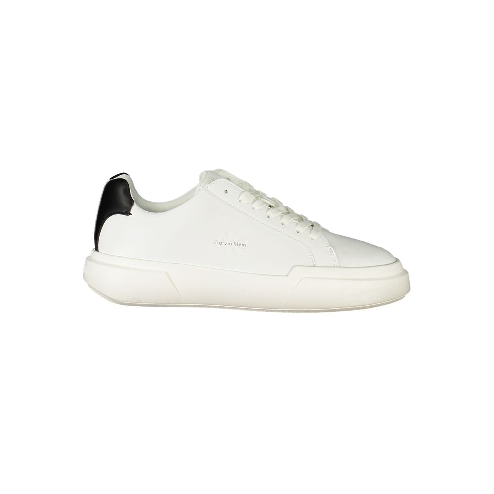 White Leather Women Sneaker Calvin Klein