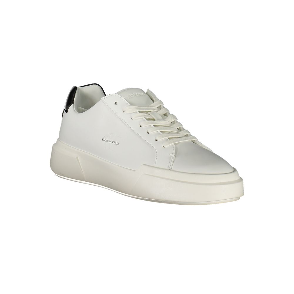 White Leather Women Sneaker Calvin Klein