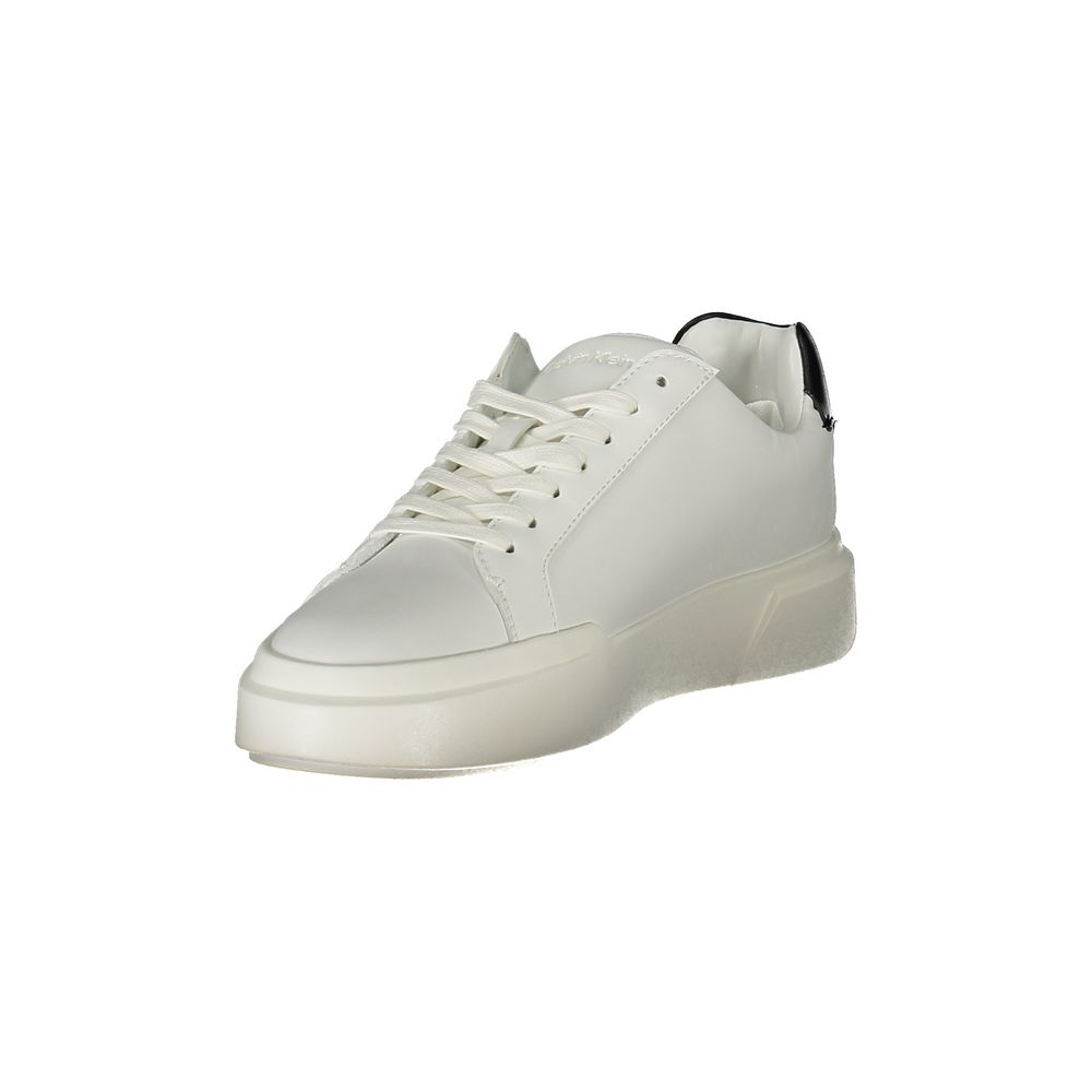 White Leather Women Sneaker Calvin Klein