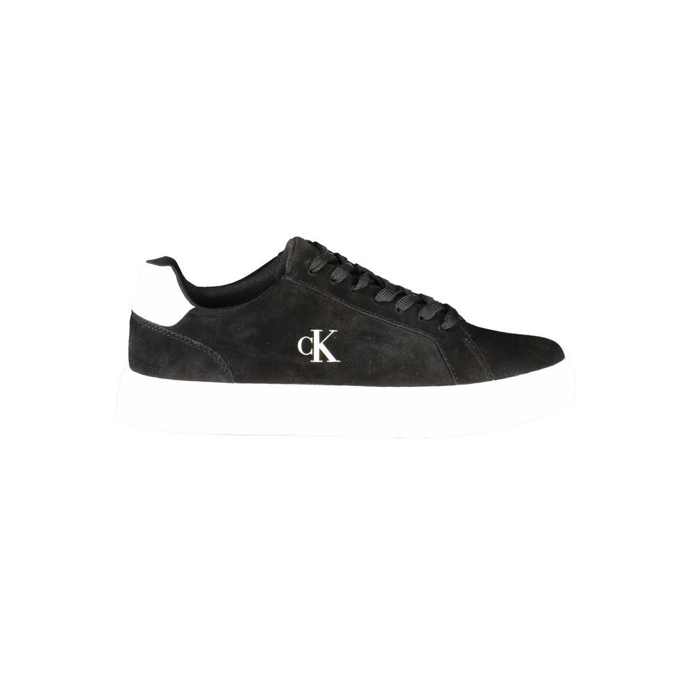 Black Leather Men Sneaker Calvin Klein