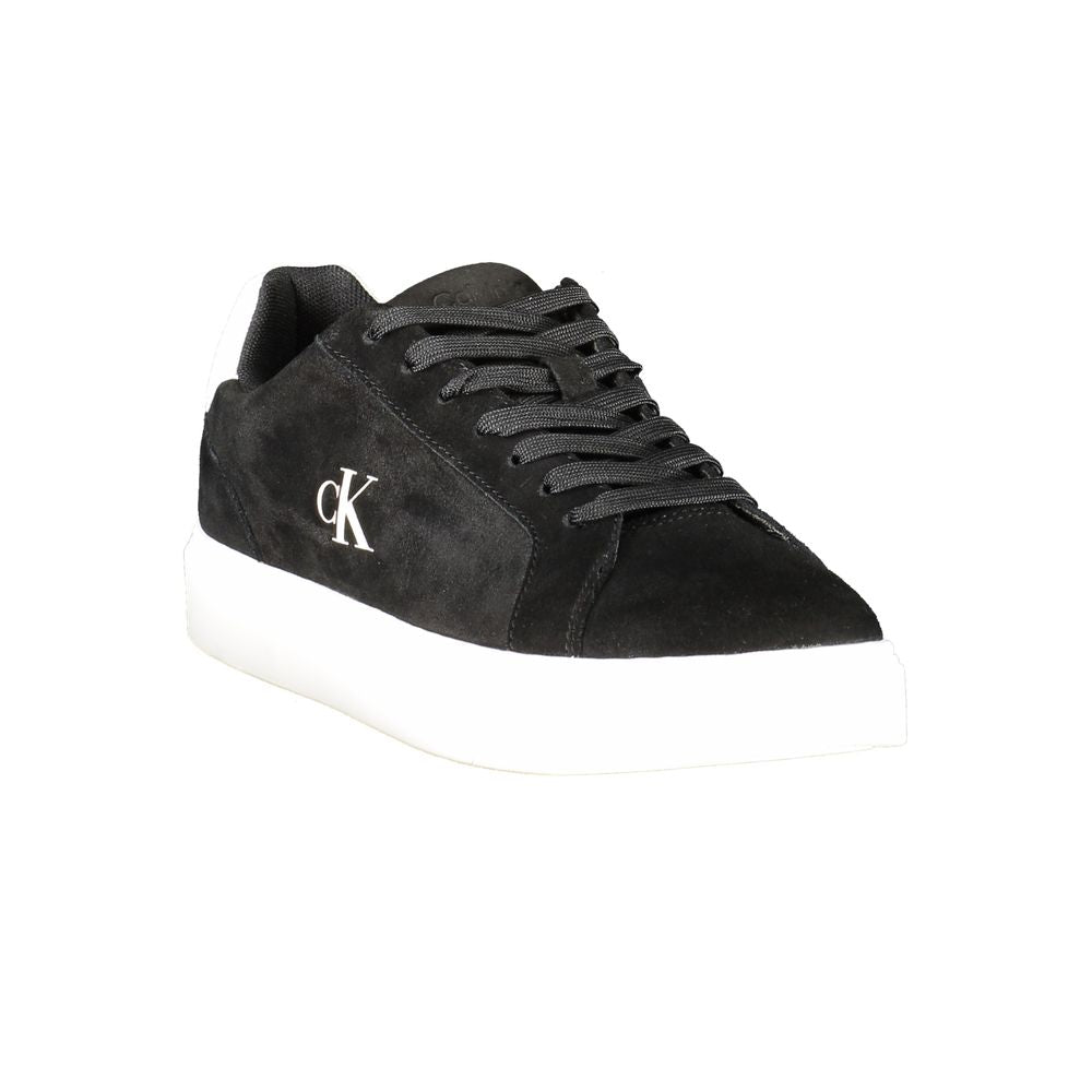 Black Leather Men Sneaker Calvin Klein