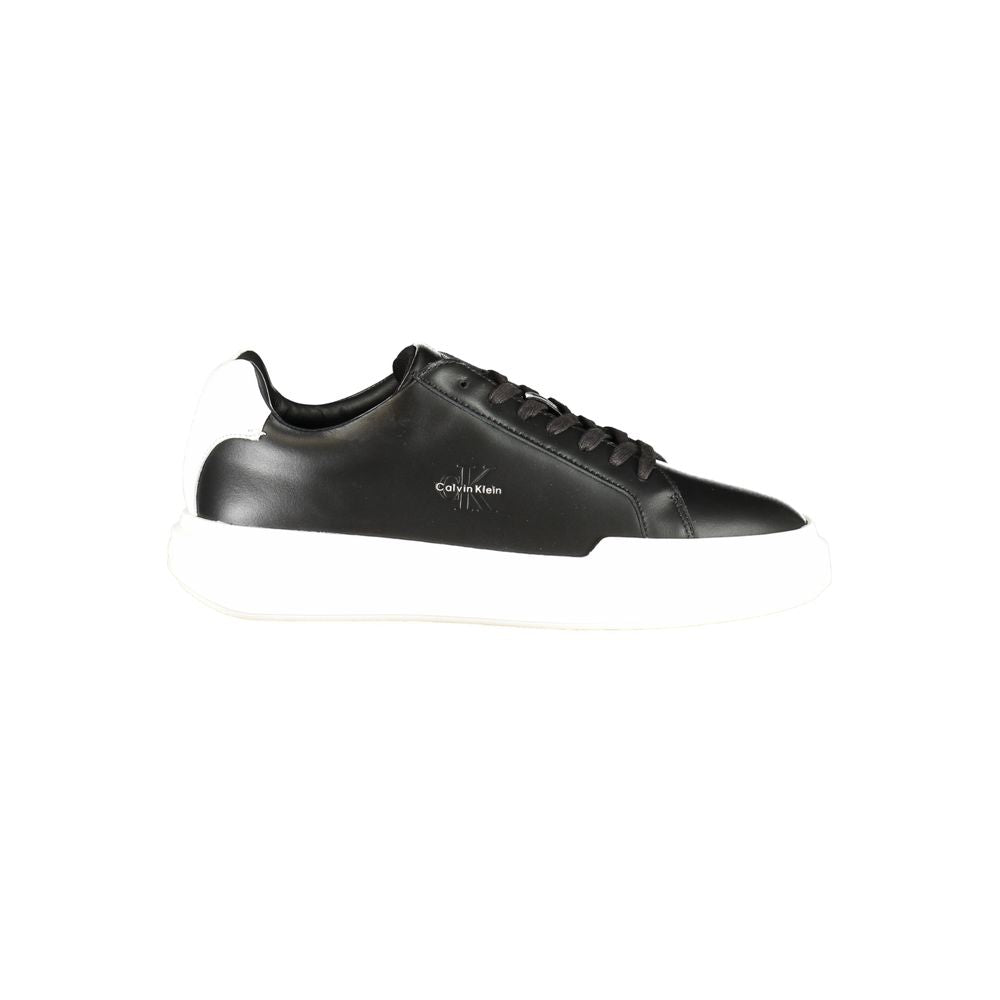 Black Leather Men's Sneaker Calvin Klein