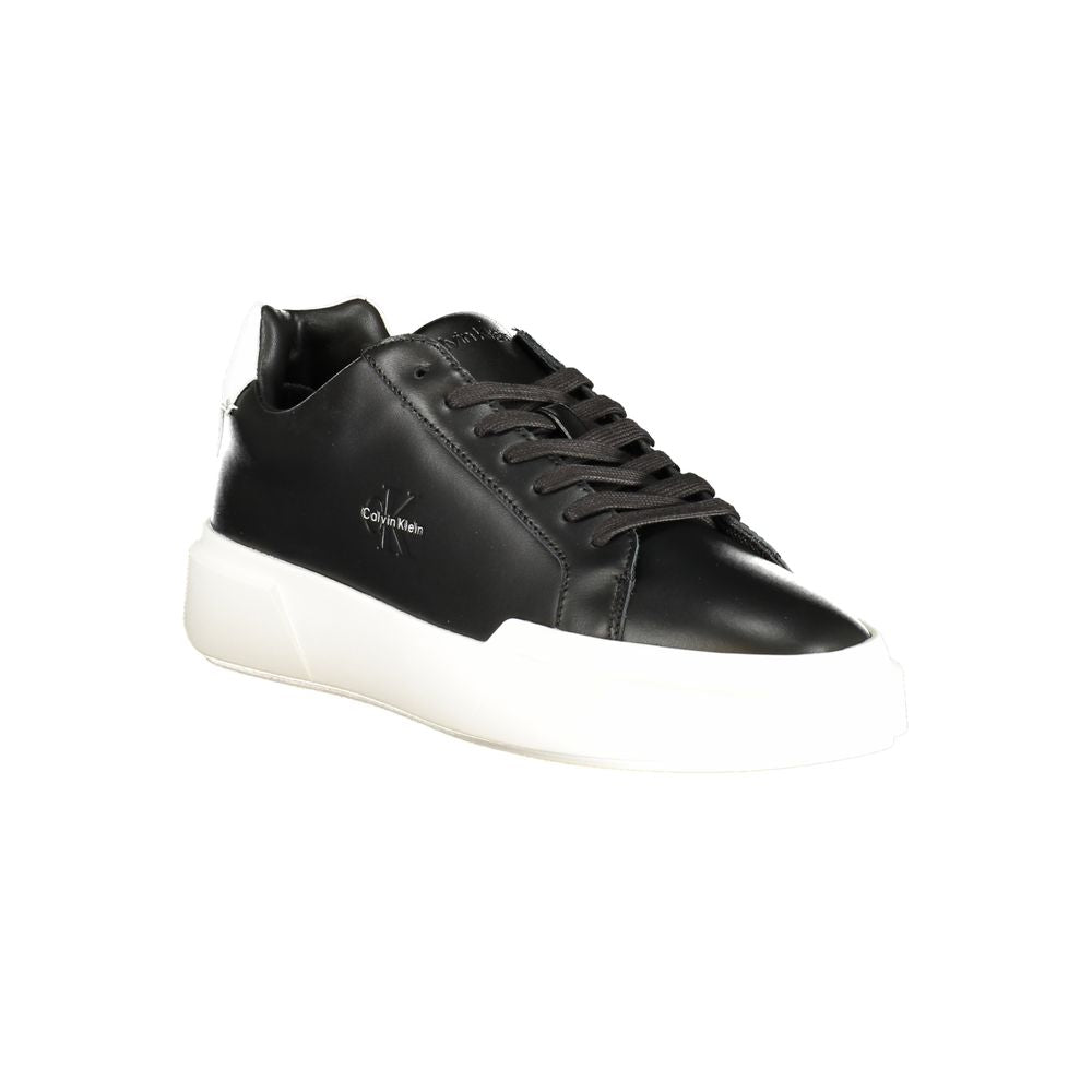 Black Leather Men's Sneaker Calvin Klein