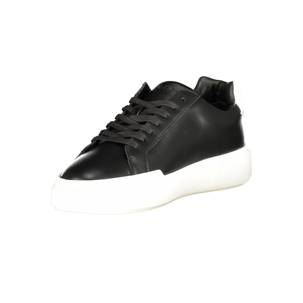 Black Leather Men's Sneaker Calvin Klein