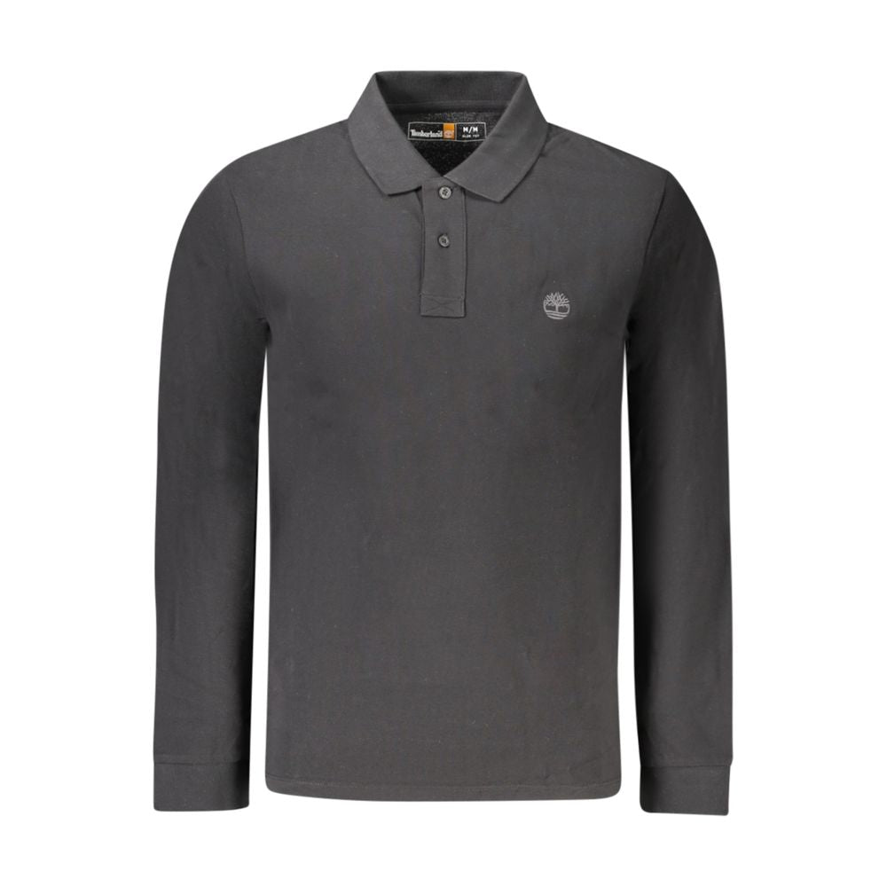 Black Cotton Men Polo Shirt Timberland