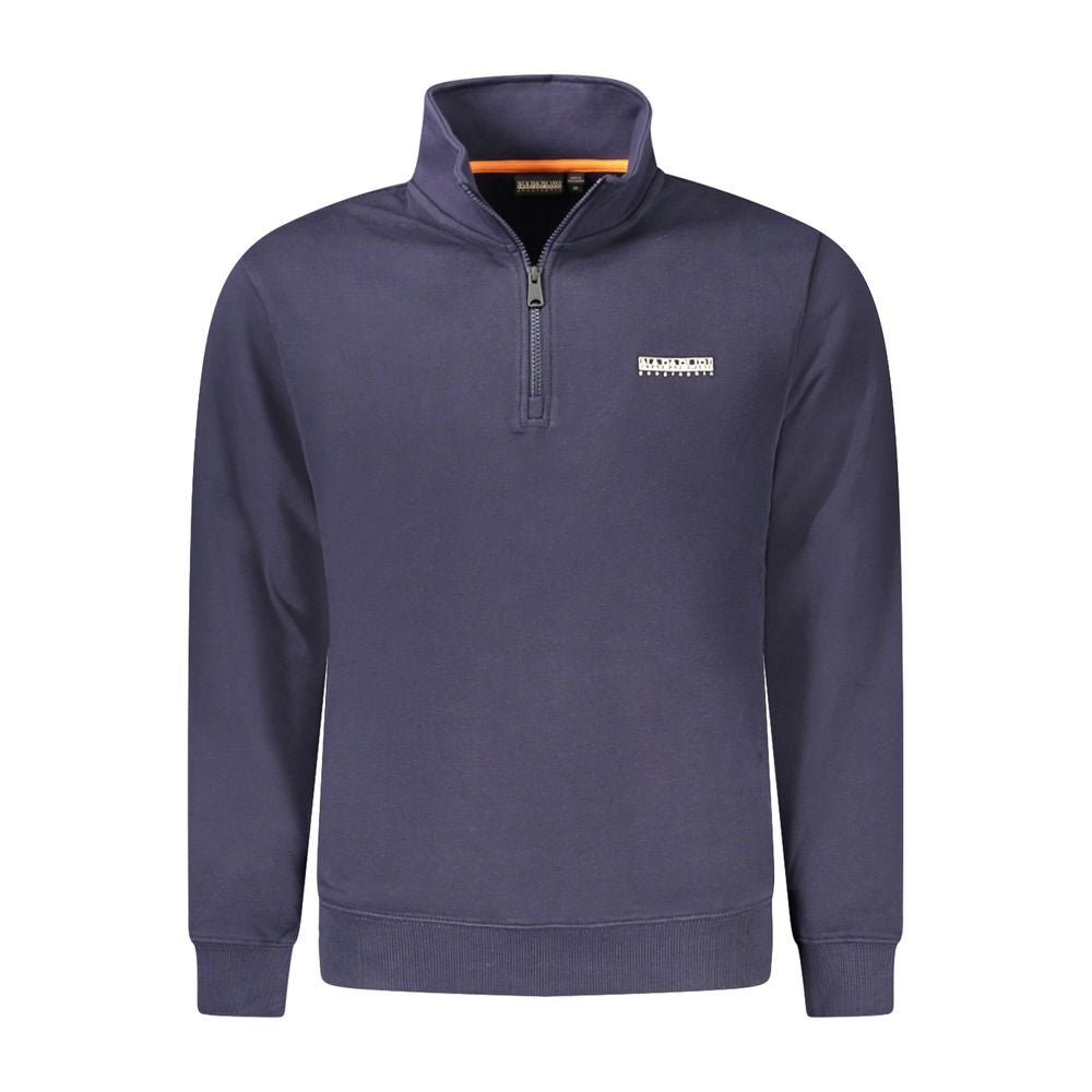 Blue Cotton Men Sweater Napapijri