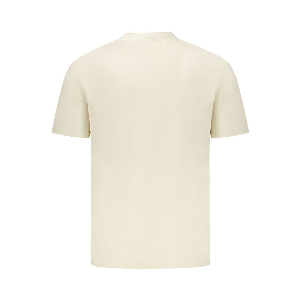 Beige Cotton Men T-Shirt Napapijri