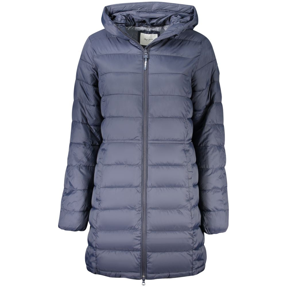 Blue Polyamide Women Jacket Pepe Jeans
