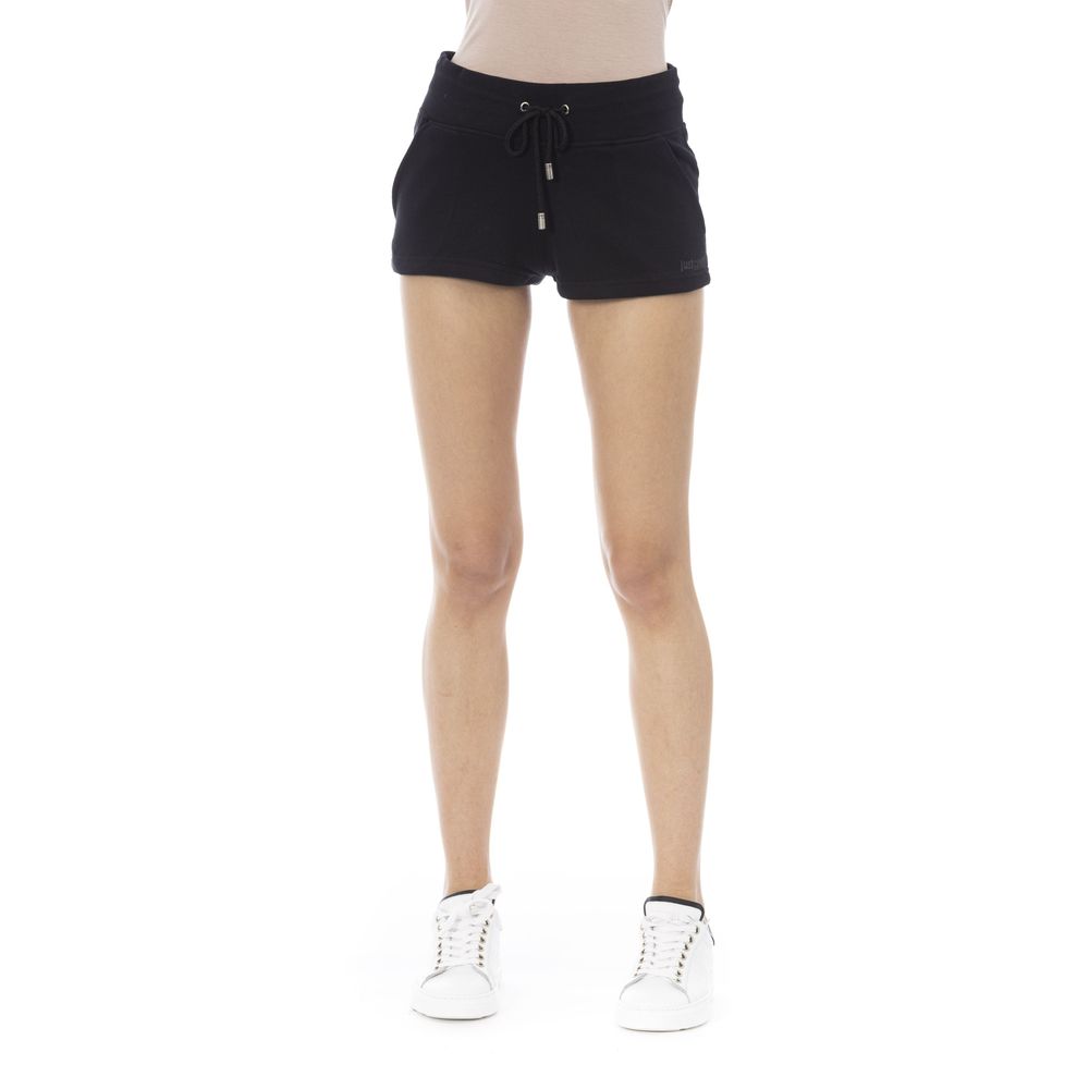 Black Cotton Women Sweatshorts Just Cavalli