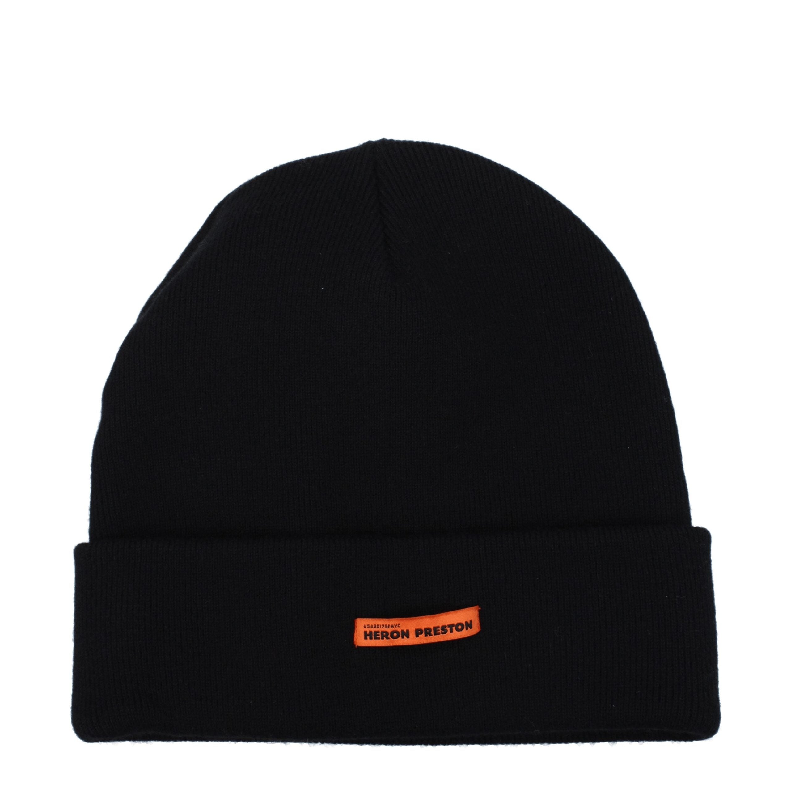 Black Wool Beanie Heron Preston