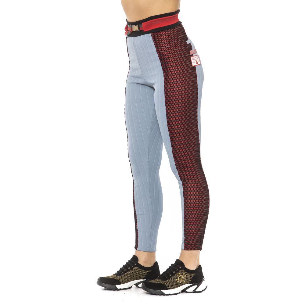 Light Blue Cotton Women Leggings Mr&Mrs Italy