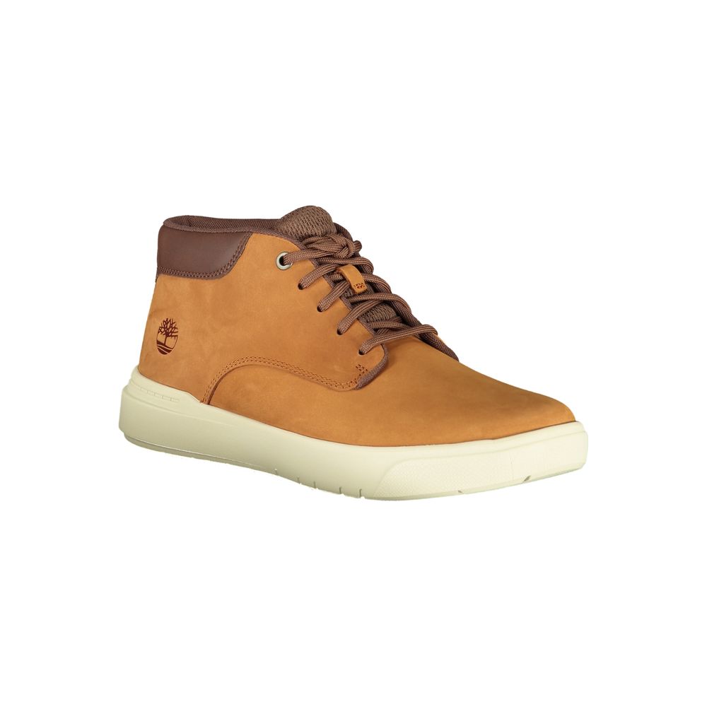 Brown Leather Men Sneaker Timberland