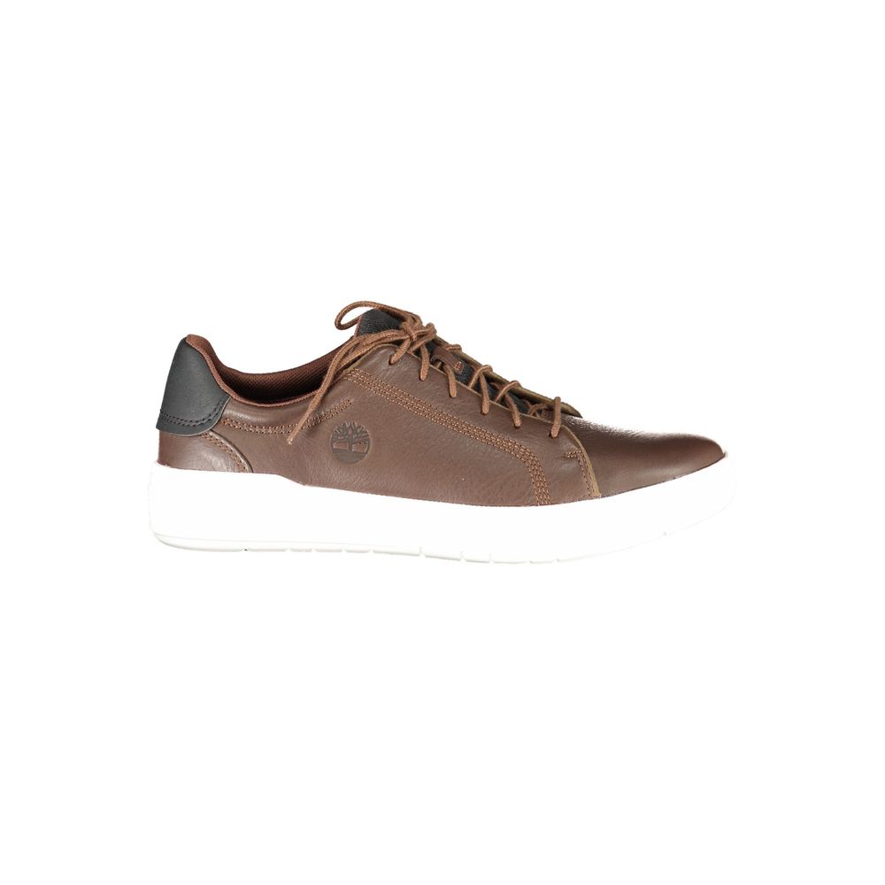 Brown Leather Men Sneaker Timberland