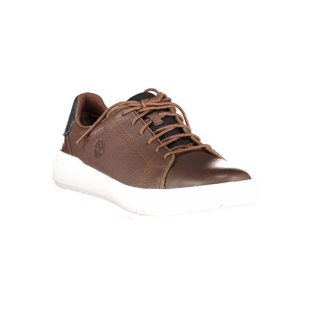 Brown Leather Men Sneaker Timberland