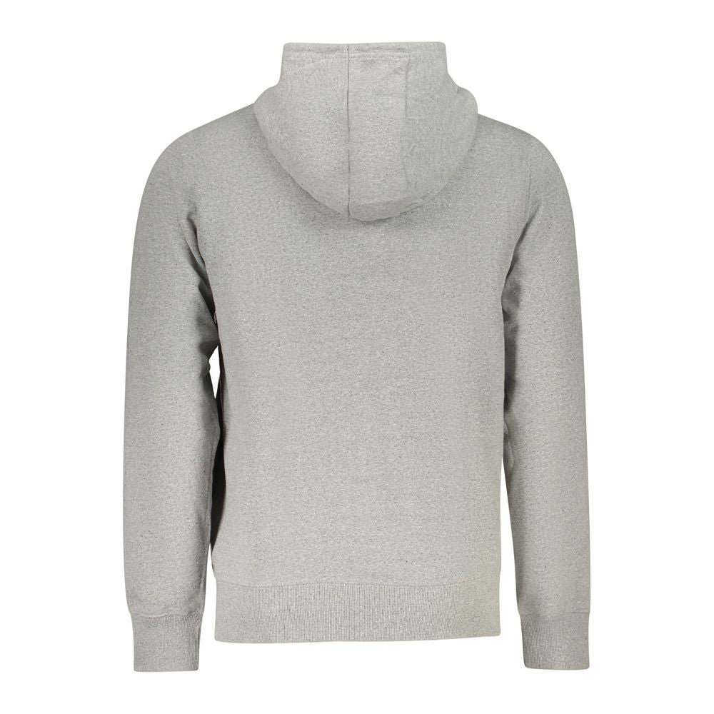 Gray Cotton Men Hoodie Accademia Militare