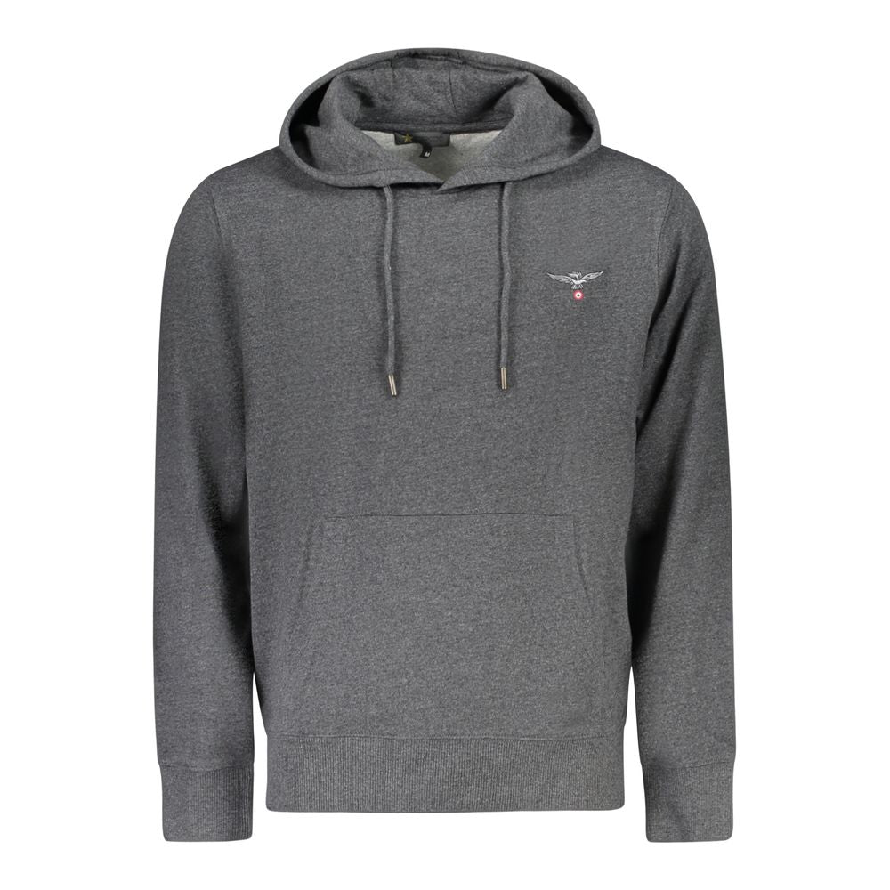 Gray Recycled Cotton Men Sweater Accademia Militare