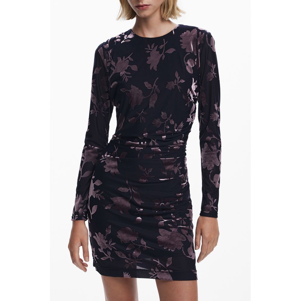 Blue Polyester Women Dress Desigual