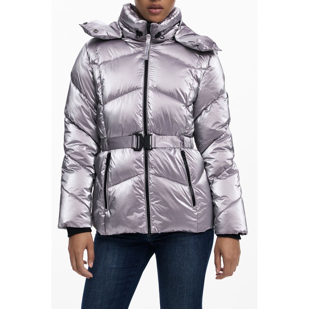 Pink Polyethylene Women Jacket Desigual