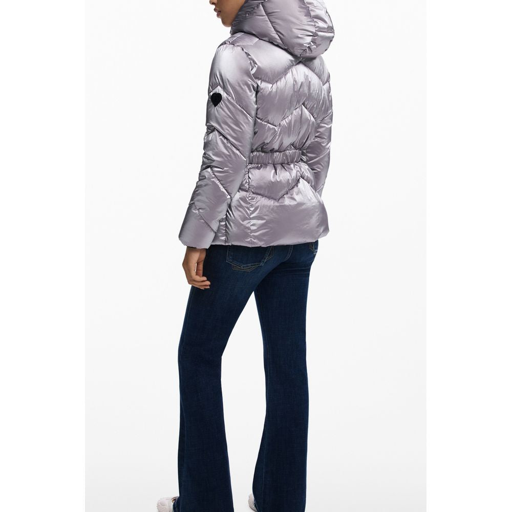 Pink Polyethylene Women Jacket Desigual