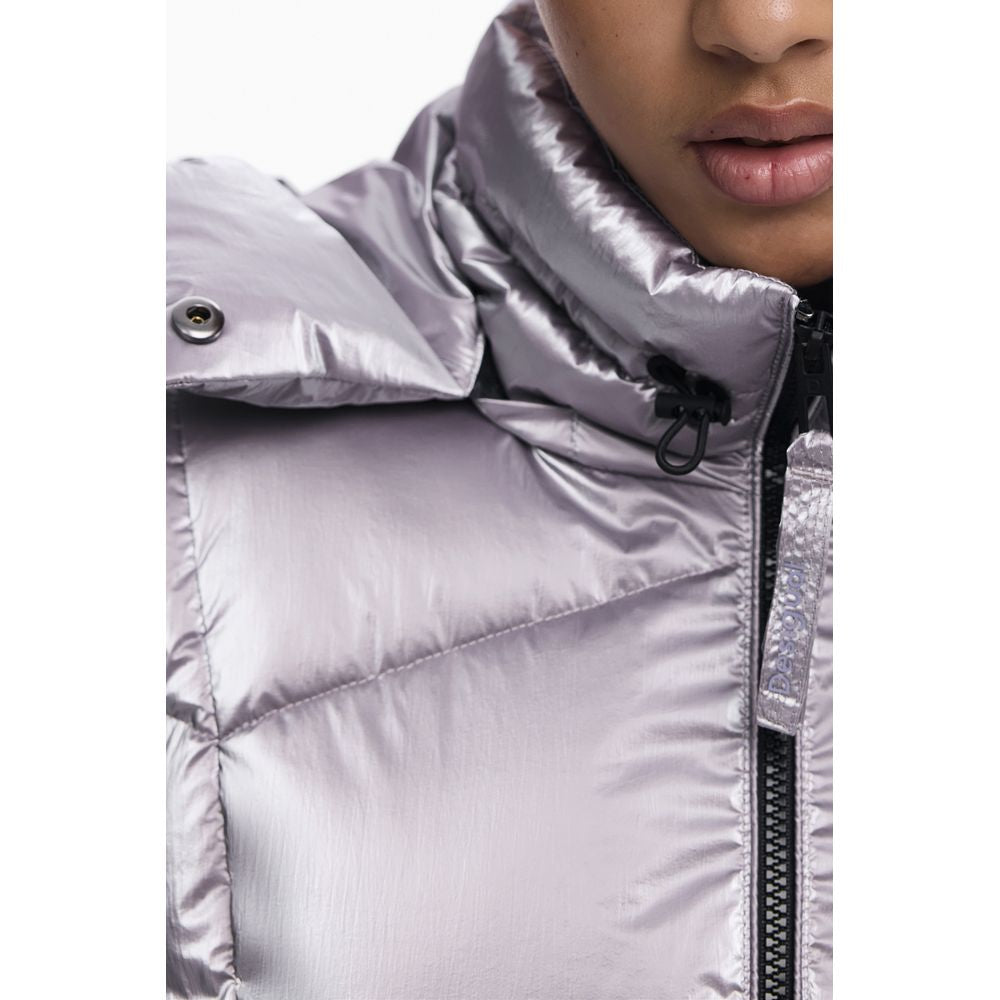 Pink Polyethylene Women Jacket Desigual