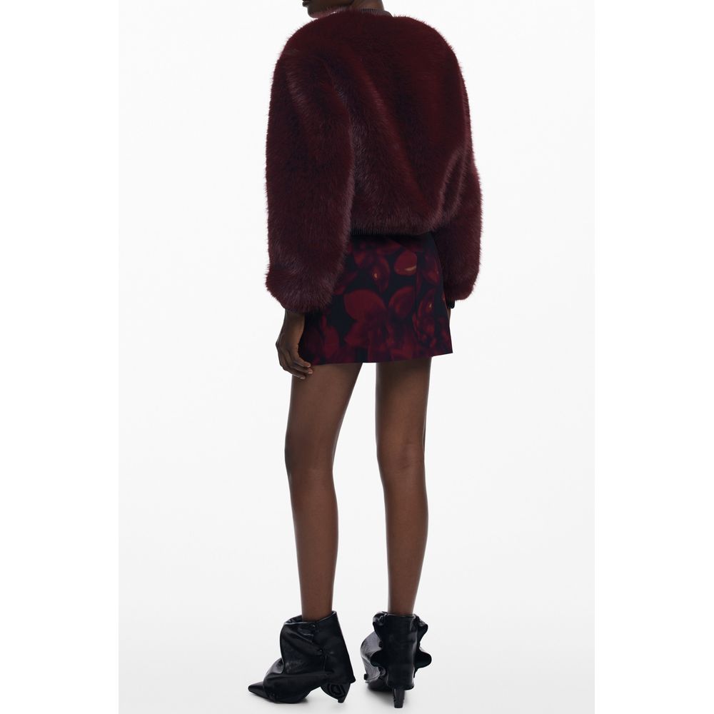 Red Polyester Women Jacket Desigual