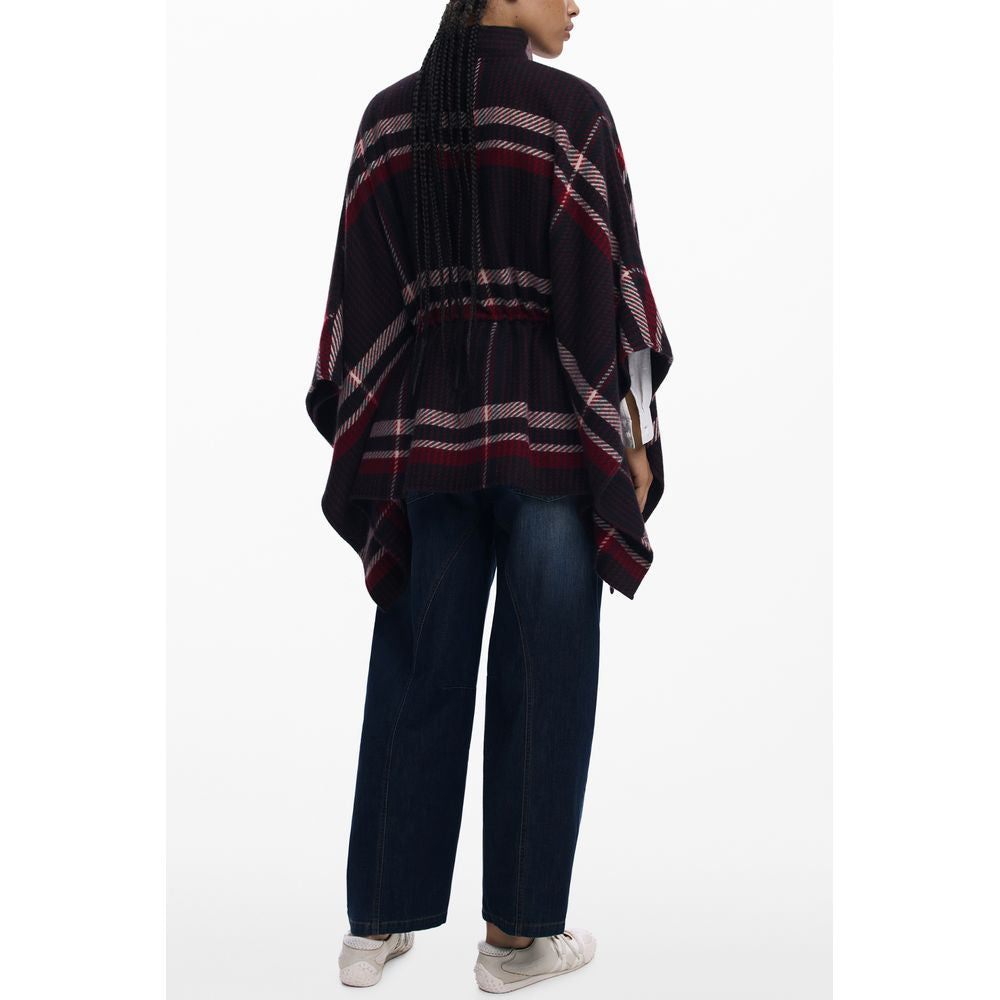 Black Polyester Women Poncho Desigual