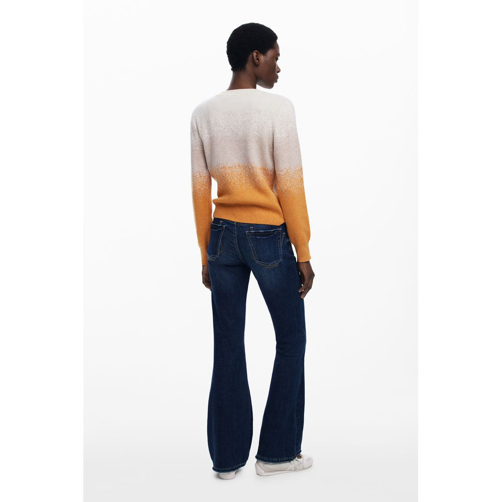 Beige Wool Women Sweater Desigual