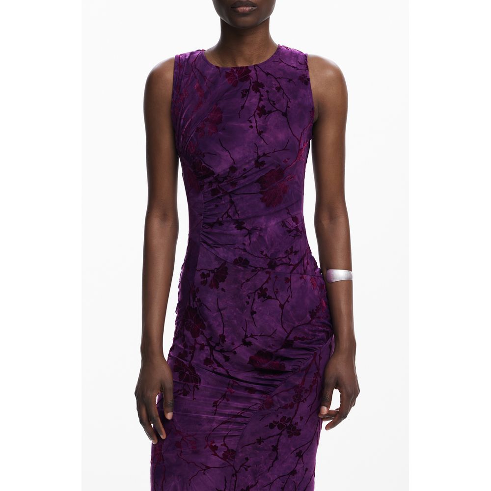 Purple Polyester Women Dress Desigual