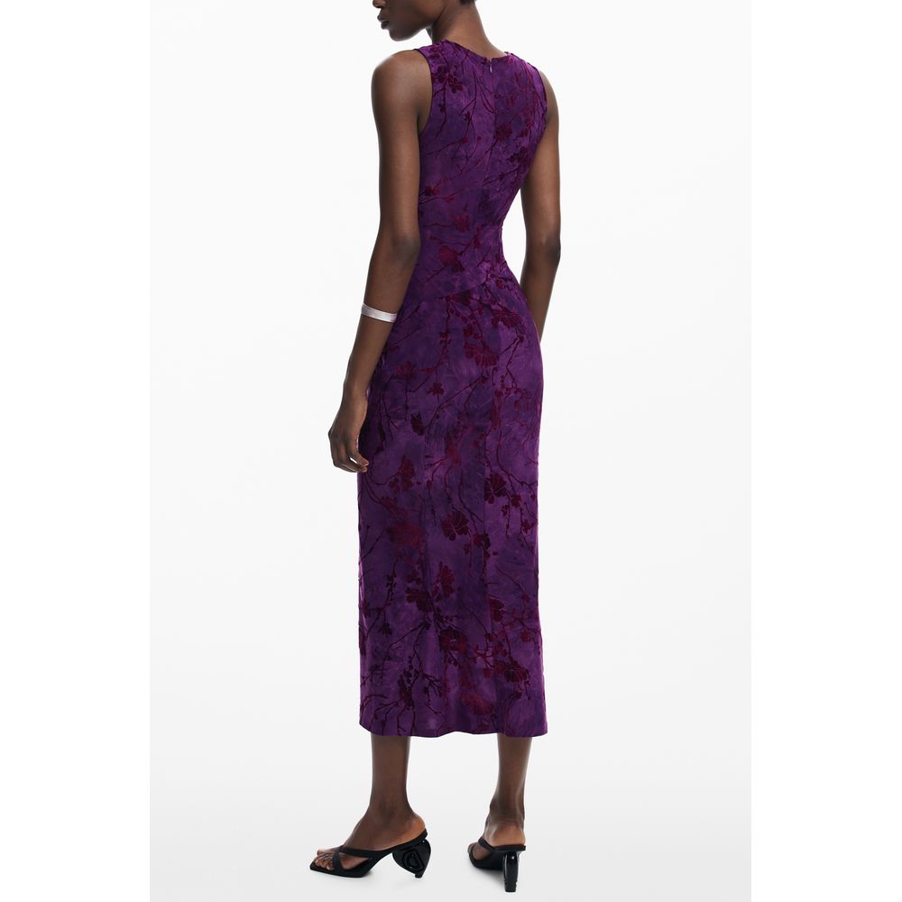Purple Polyester Women Dress Desigual