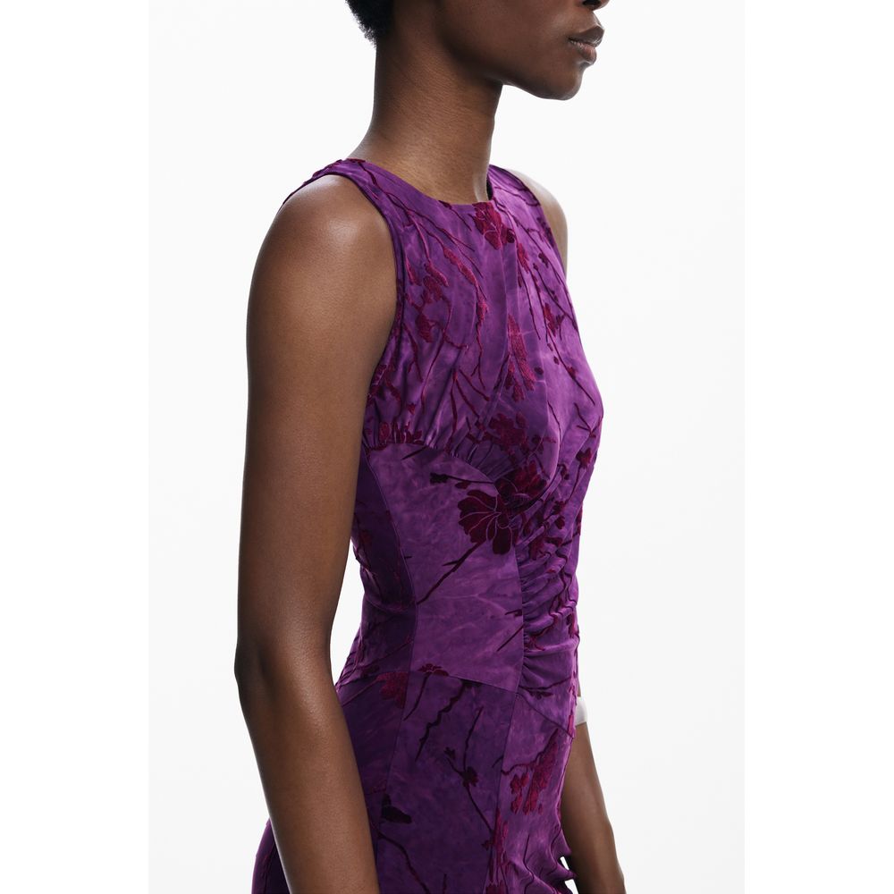 Purple Polyester Women Dress Desigual