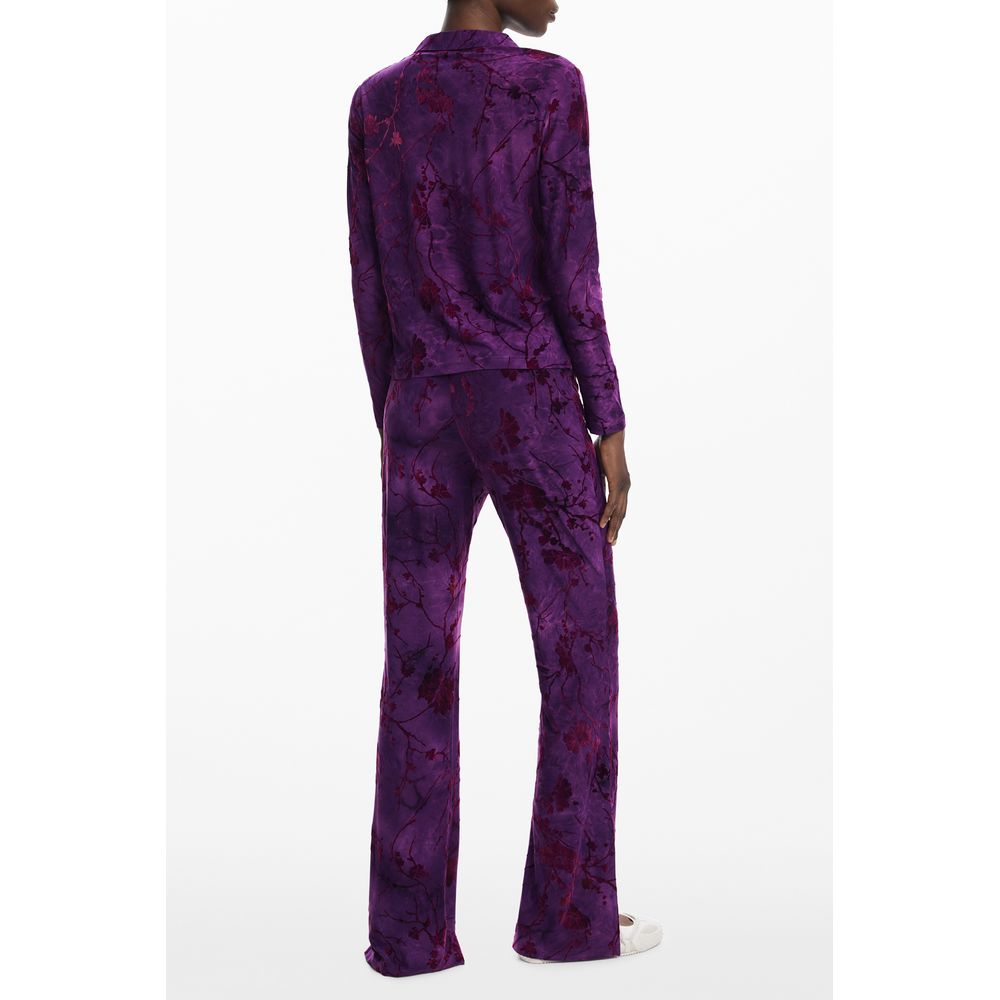Purple Polyester Women Shirt Desigual
