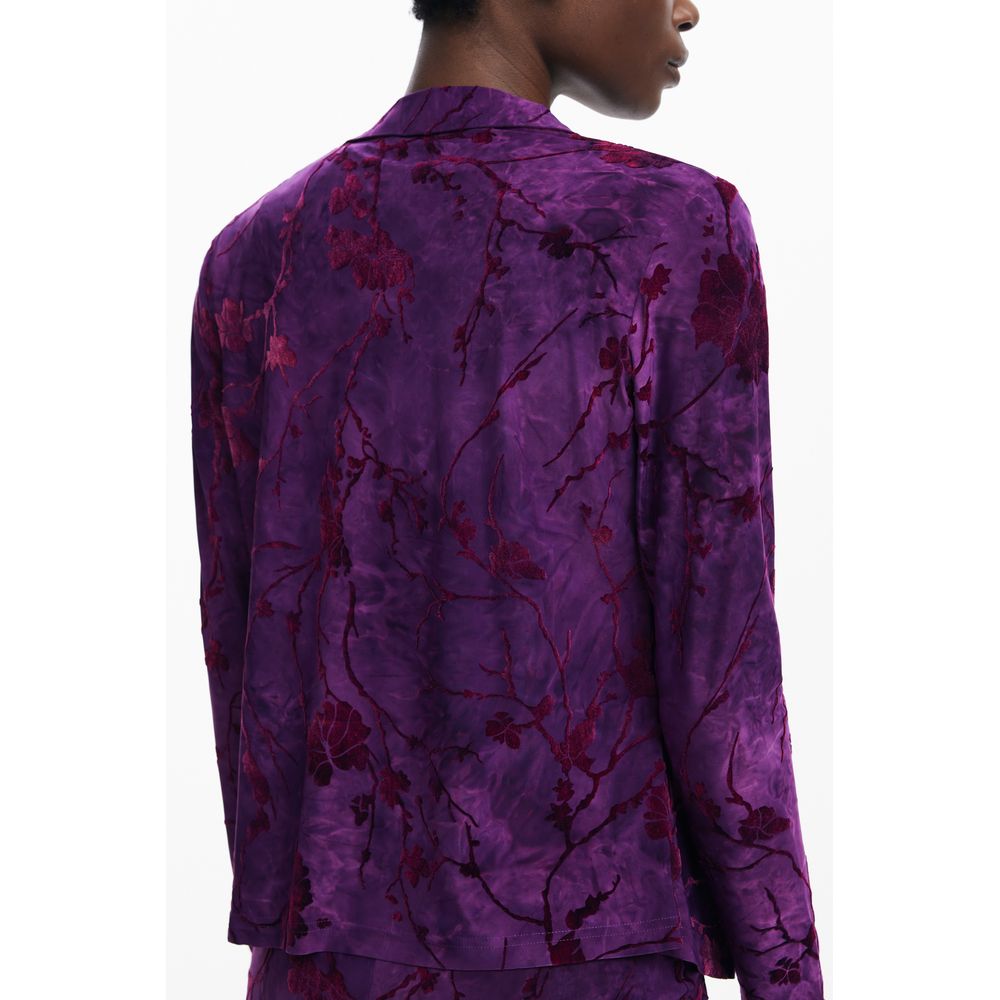 Purple Polyester Women Shirt Desigual