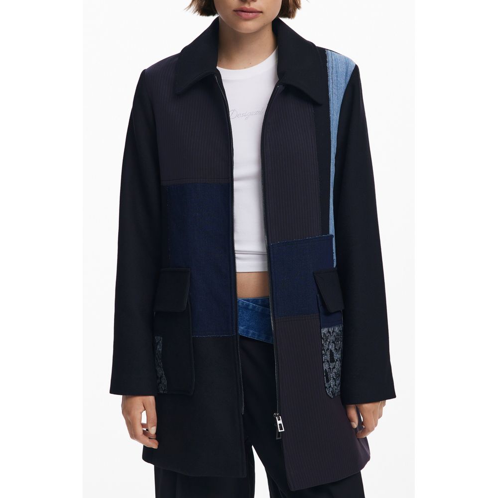 Black Cotton Women Jacket Desigual
