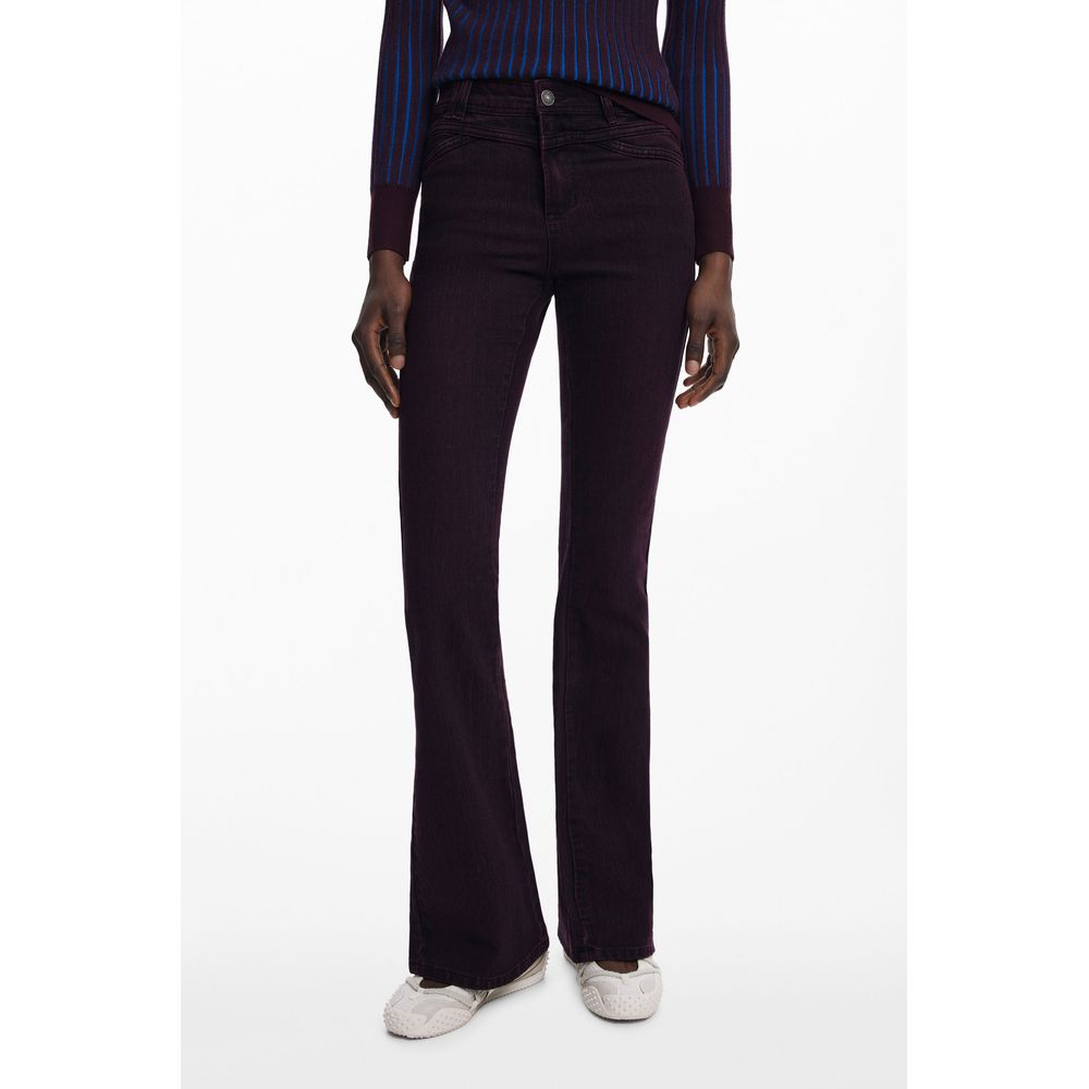 Purple Cotton Women Jeans Desigual