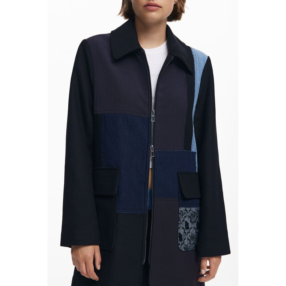 Black Cotton Women Jacket Desigual