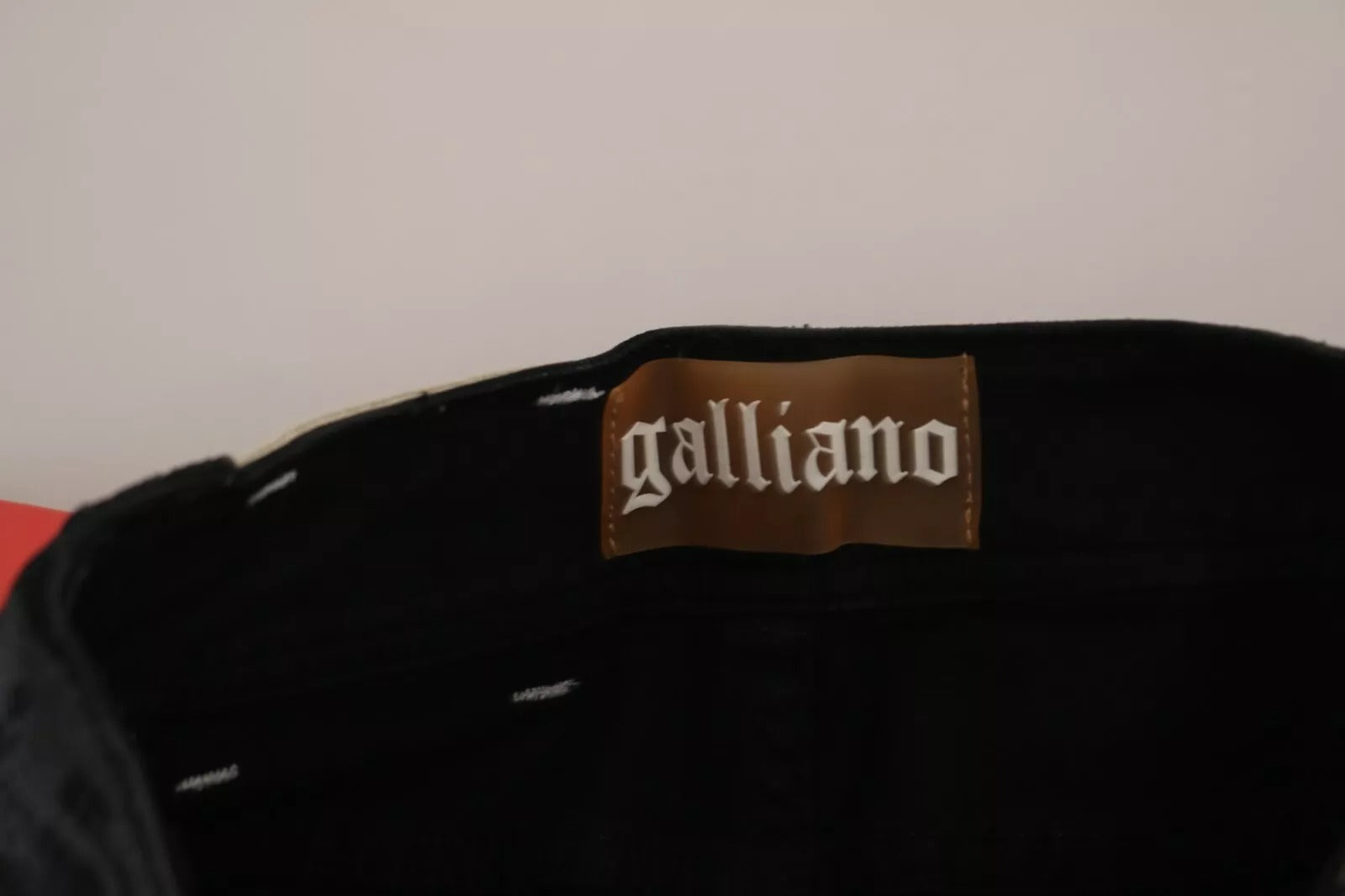 Black Washed High Waist Flared Denim Casual Pants Jeans John Galliano