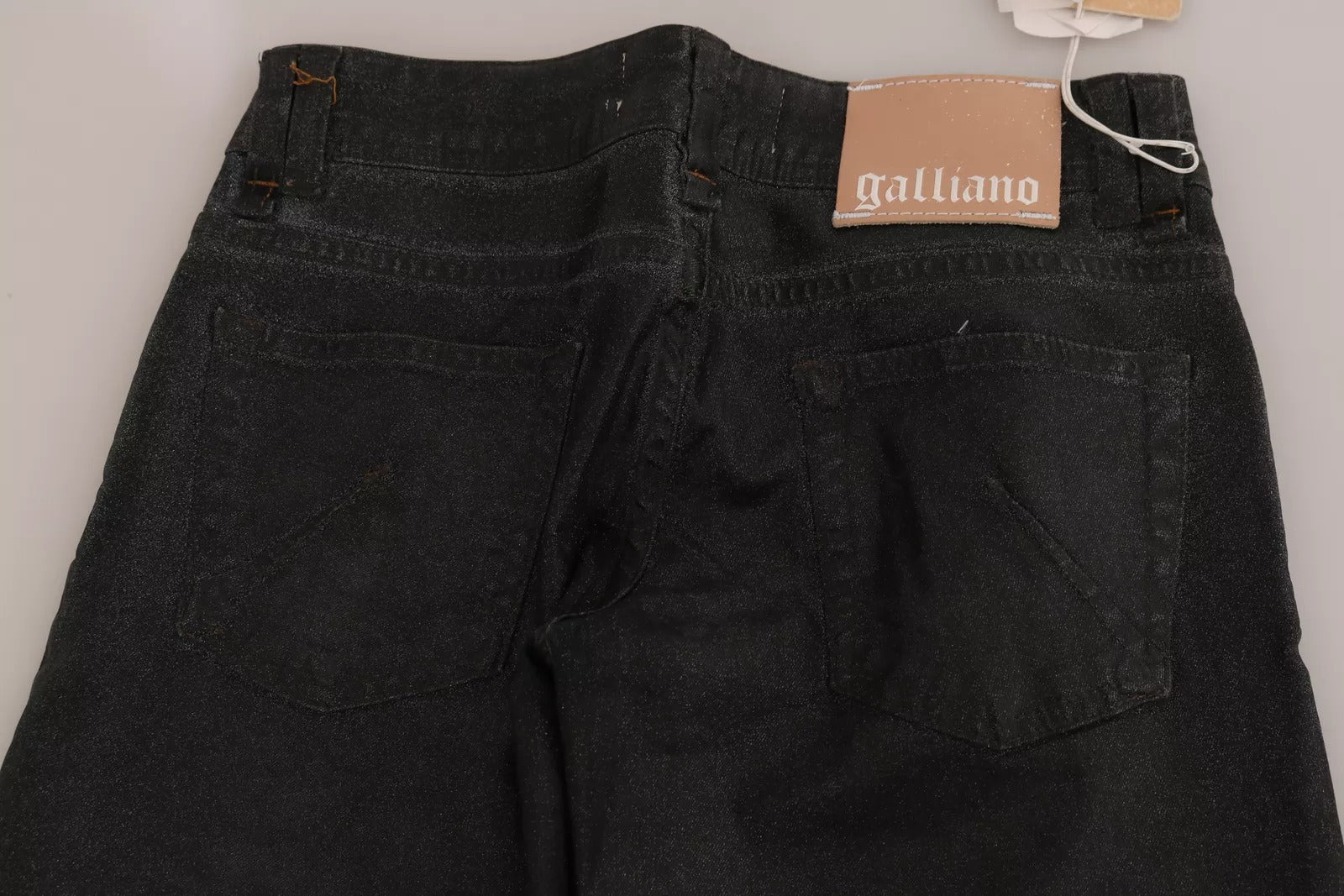 Black Washed Low Waist Regular Leg Denim Pants John Galliano