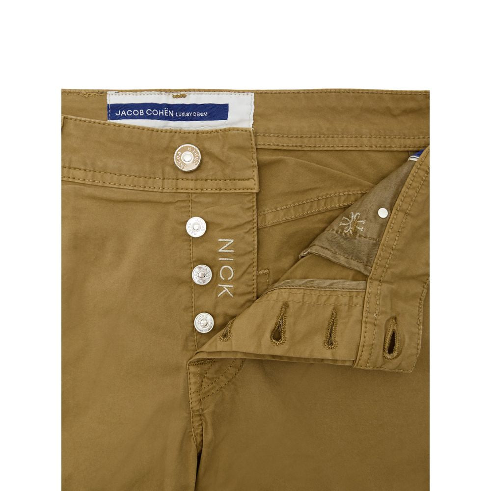 Yellow Cotton Skinny Pant Jacob Cohen