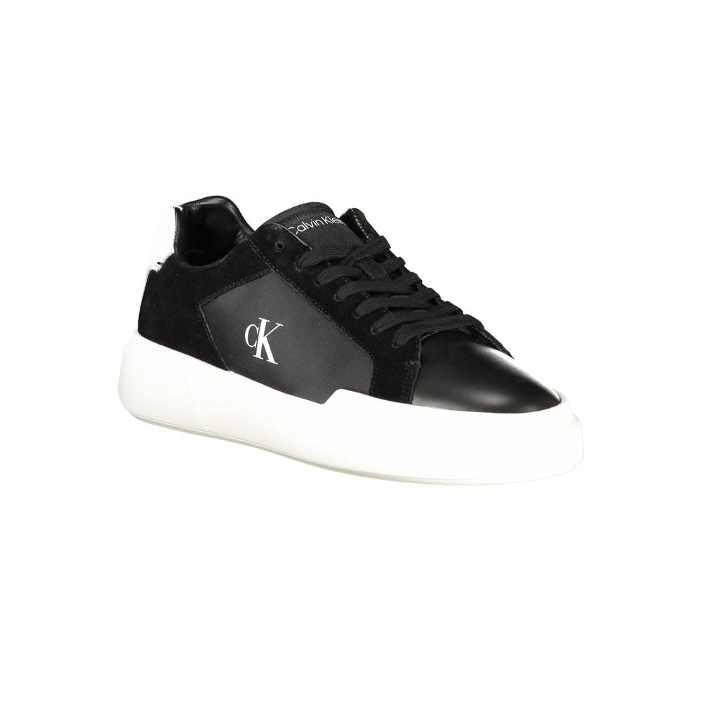 Black Leather Men Sneaker Calvin Klein