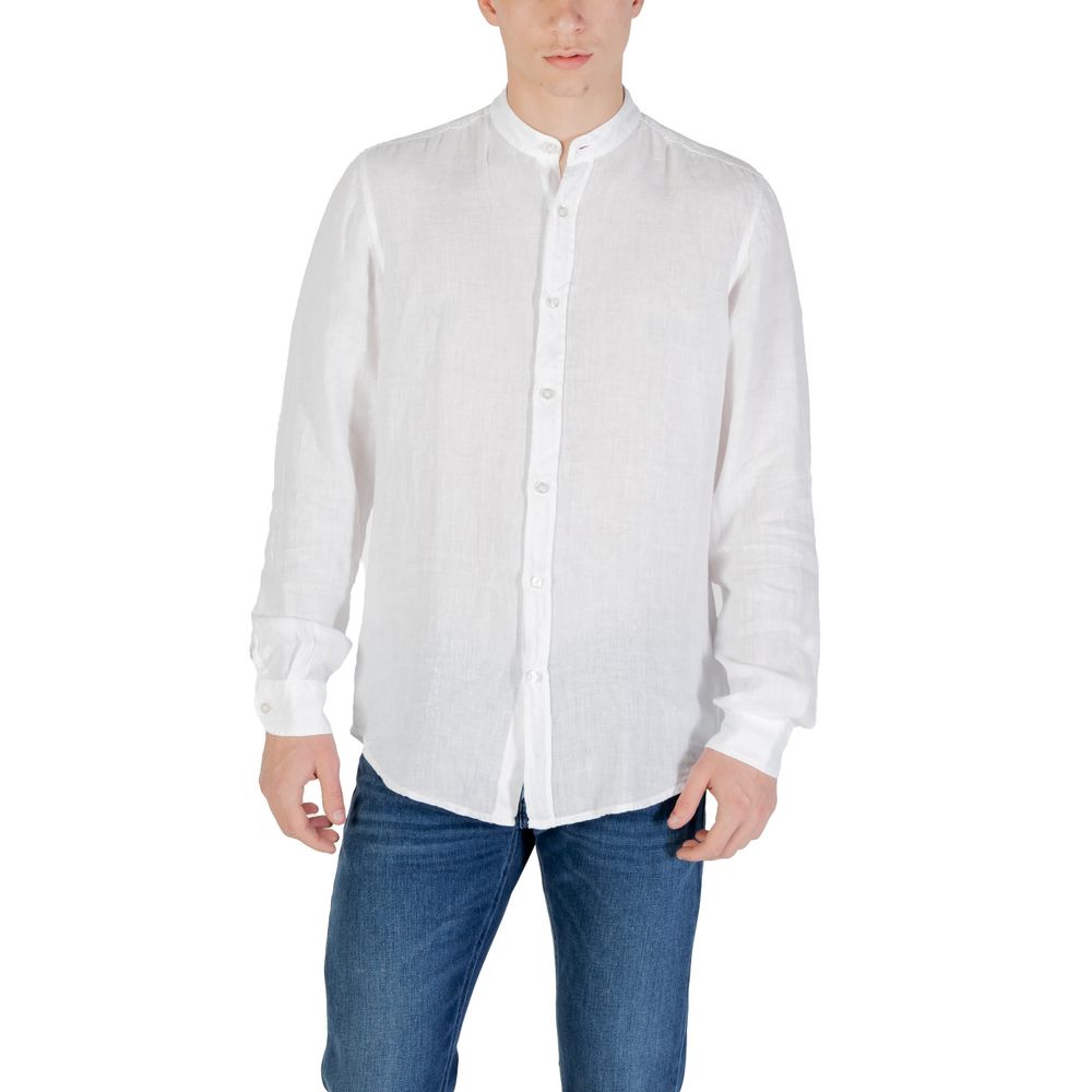 White Linen Shirt Hugo Boss