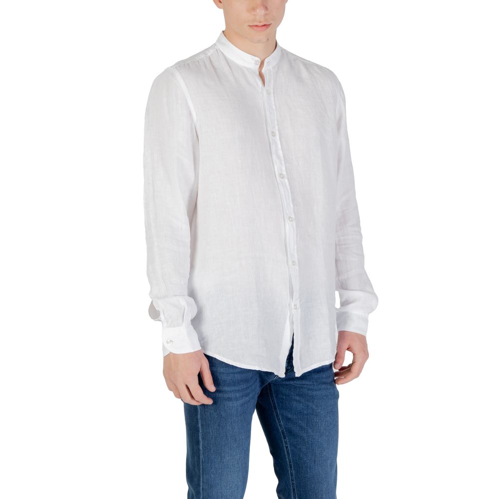 White Linen Shirt Hugo Boss