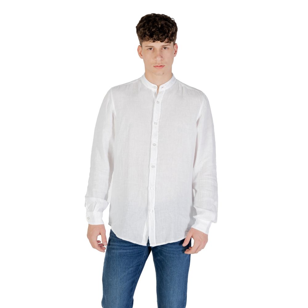 White Linen Shirt Hugo Boss