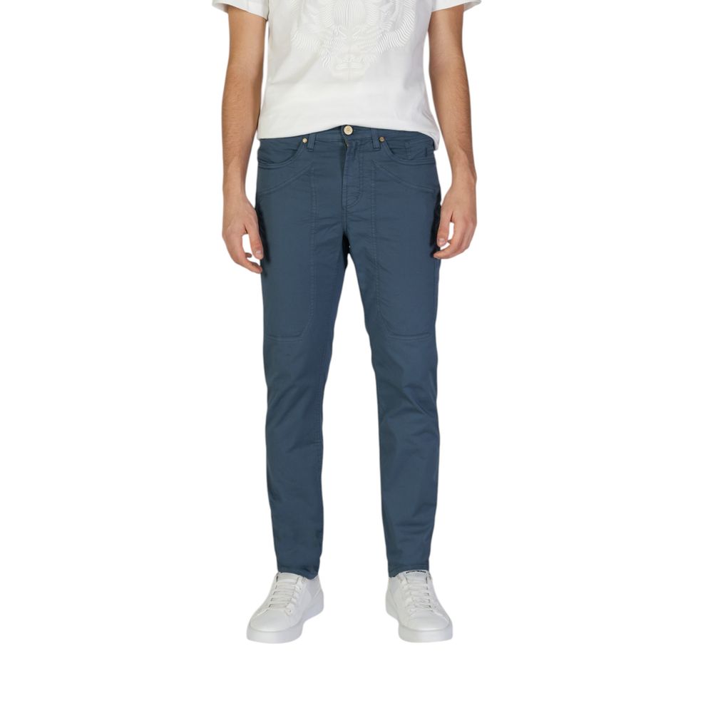 Blue Cotton Skinny Pant Jeckerson