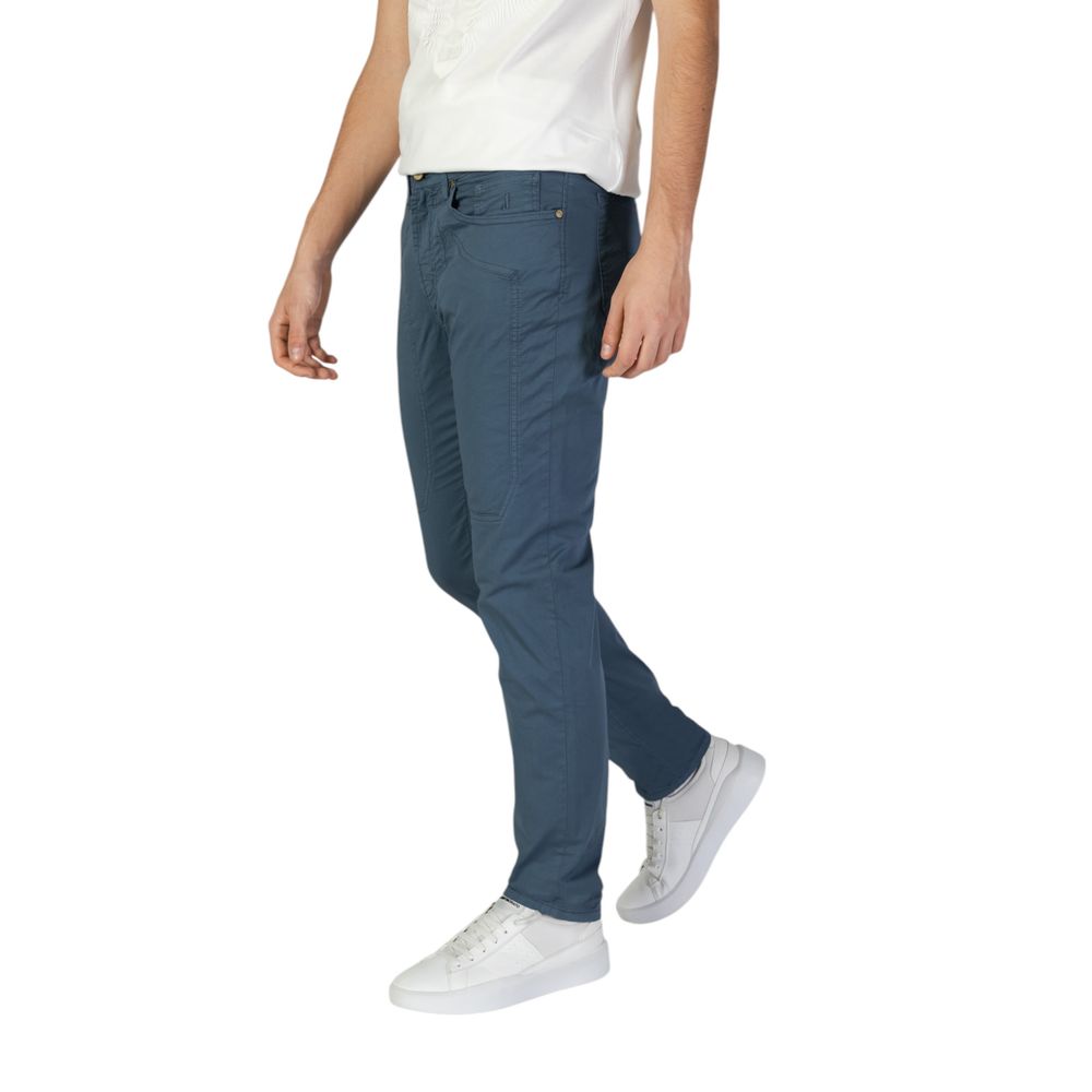 Blue Cotton Skinny Pant Jeckerson